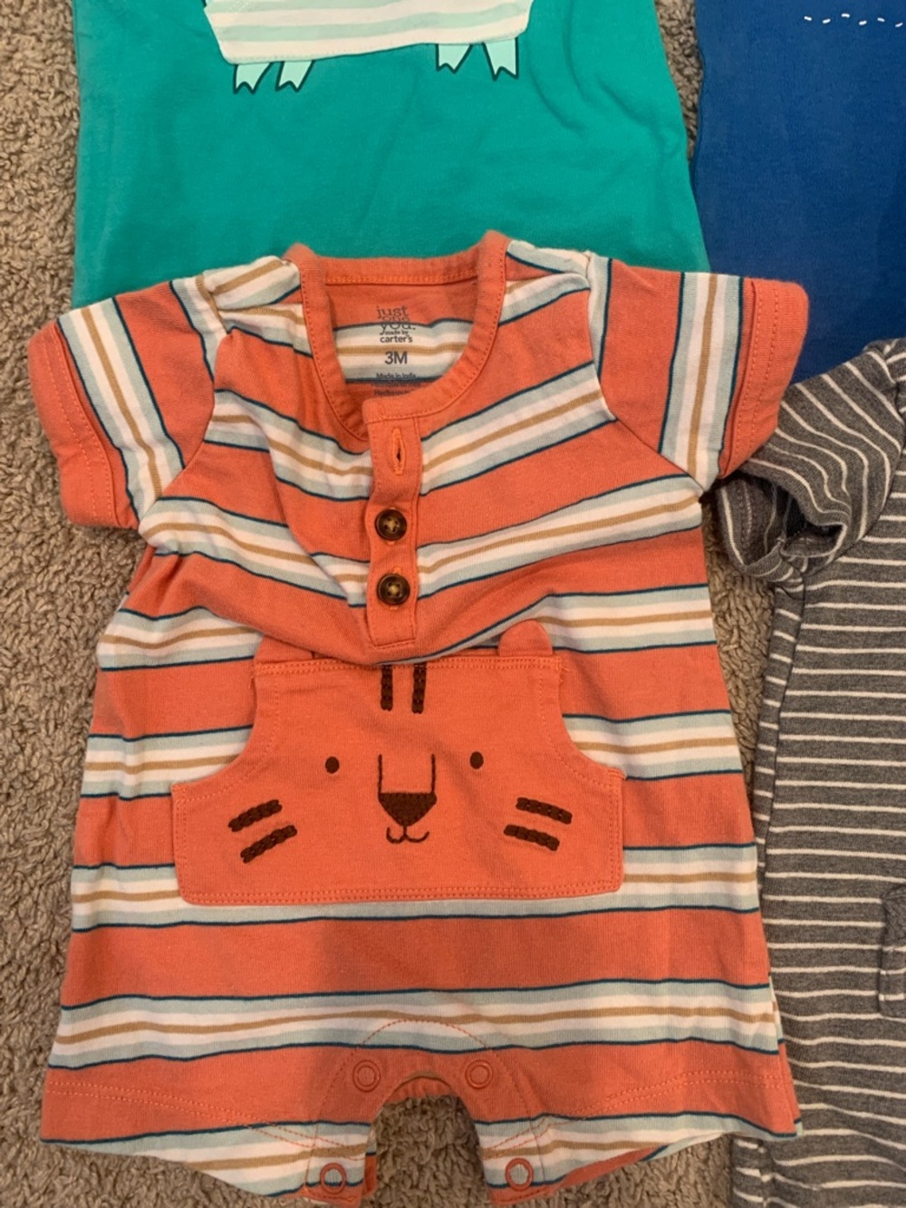 Qty.7  Boy infant Rompers - Picture 2 of 8